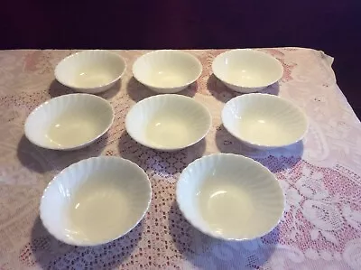 Buy Wedgwood White Swirl Cereal Bowls X 8 • 27.99£