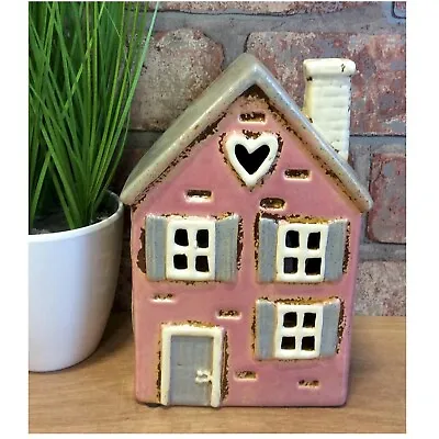Buy Village Pottery Pink House With Shutters Tealight Holder Boxed JD331005 • 17.95£