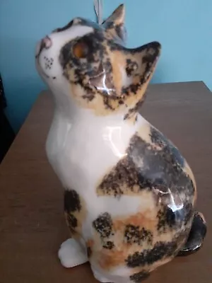 Buy  Vintage Jenny Winstanley  Pottery Tabby Cat Glass Eyes Signed • 40£