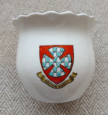 Buy Goss Scallop Edged Fern Pot Crest Of Bolton Abbey • 5£