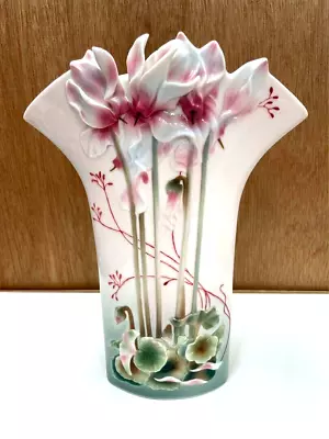 Buy Franz Collection Cyclamen Flour Vase 27 × 20.5cm With Box Excellent JP • 229.01£