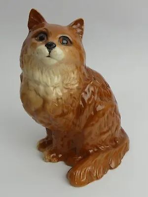 Buy Large Beswick Pottery Seated 1867 Ginger Persian Cat • 34£