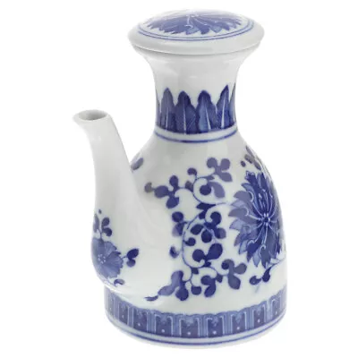 Buy Toyvian Ceramic Oil Dispenser Bottle White And Blue-RL • 14.98£