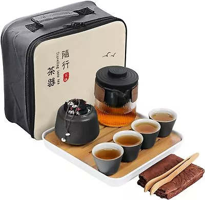 Buy Japanese Adult Kung Fu Tea Set, Hot Tea Travel Set With Teapot And Teacups • 29.99£