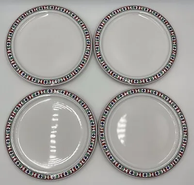 Buy Thomas Germany Set Of 4 Dinner Plates Multicolor Geometric MCM Mid Mod 10.5” • 18.92£