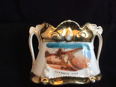 Buy Extremely Rare Skegness Pier Large Twin Handled Crestware Vase 1904-1920 • 22£