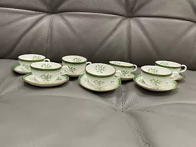 Buy Vtg Copeland Spode Miniature Bone China Gloucester Green Set Of 7 Cups & Saucers • 236.25£