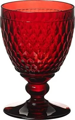 Buy Villeroy & Boch Boston Glass Water Goblet 400 Ml Red Color Glassware • 15.99£