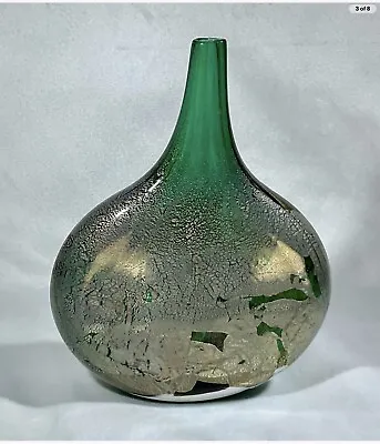 Buy Isle Of Wight Studio Glass 6 Inch Lollipop Vase - Rare Green Azurene *Perfect* • 80£