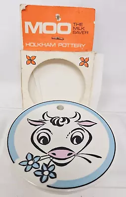 Buy Vintage Unused Boxed Holkham Pottery MOO Cow Milk Saver Hand Painted MCM • 19.99£