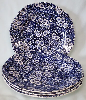 Buy Crownford China Staffordshire Calico Blue Salad Plate 7 1/2 , Set Of 4 • 38.64£