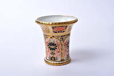 Buy Royal Crown Derby Old Imari Pattern Miniature Trumpet Vase 1128 • 39.90£