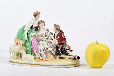 Buy Antique Dresden Porcelain Figure Group 19th Century Beautiful And Decorative • 112£
