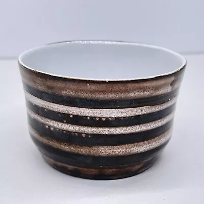 Buy Cinque Ports Pottery Sugar Bowl Brown Abstract Design • 10.39£