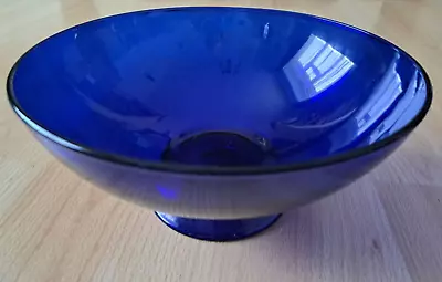 Buy Large Blue Glass Fruit Bowl • 2.99£