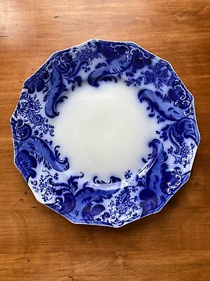 Buy Grindley FLOW BLUE Argyle Pattern Embossed Design 6-3/4  BREAD / DESSERT PLATE • 23.71£