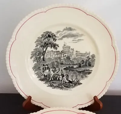 Buy 3 Antique  Royal Cauldon  “Royal Castles” Windsor Castle Hunting Plates AS IS • 70.87£