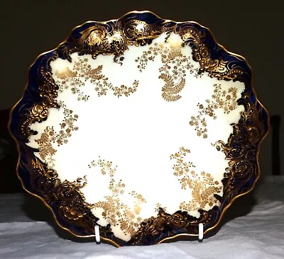 Buy Antique Royal Doulton Raised Gold Design Cabinet Plate Dated 1887 Collectible. • 34.95£