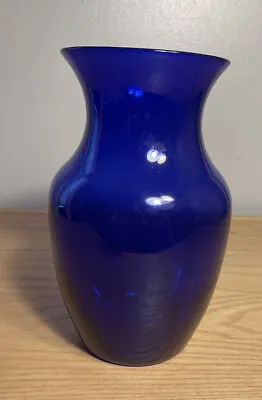 Buy Vintage Libby Cobalt Blue Vase 8  Beautiful Condition! • 9.11£