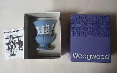 Buy Vintage Wedgwood Pale Blue Jasperware Miniature Vase  • 10£