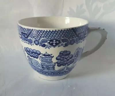 Buy Barratts Staffordshire Willow Pattern Teacup Ironstone Tea Cup In Blue And White • 15.95£