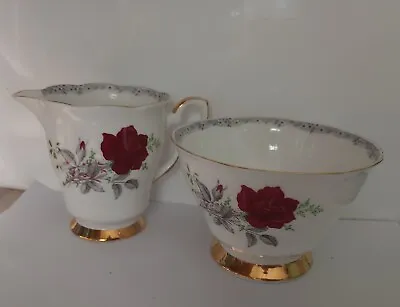 Buy Vintage Royal Stafford “Roses To Remember” Milk Jug/Creamer & Sugar Bowl • 5.90£