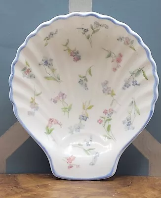 Buy Royal Worcester “Forget Me Not”  Clam Shell Dish Fine Bone China Envy Good Cond- • 5.99£