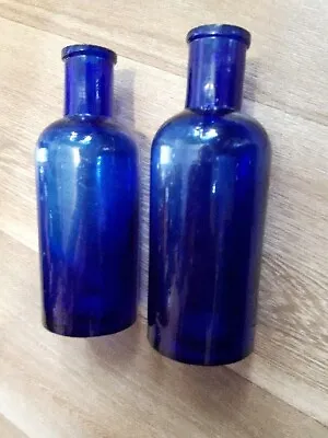 Buy Vintage Cobalt Blue Glass Apothecary  Bottles • 22£