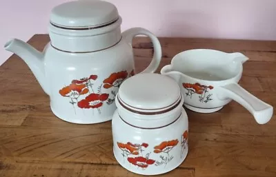 Buy Vintage Royal Doulton Fieldflower Set Teapot, Sugar Bowl, Sauce Boat • 5£