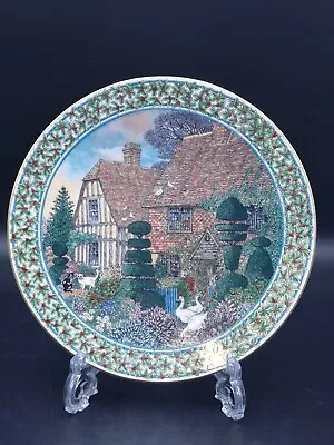 Buy Royal Worcester Cottage Gardens Kent December By Sue Scullard Plate With Box • 15.90£