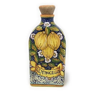 Buy Limoncello Liqueur Italian Ceramic Pottery Bottle Hand Painted In Italy • 50£
