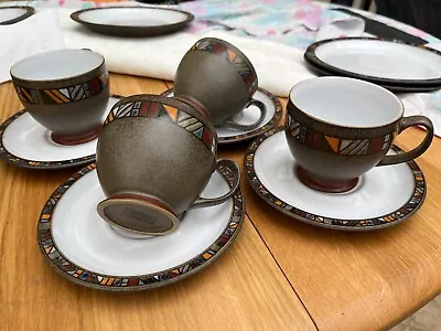 Buy Denby Marrakesh 4 Tea Cups And Saucers  Vgc • 25£