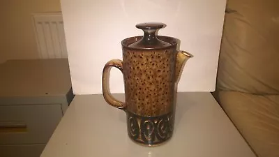 Buy Coffee Pot Vintage Iden Pottery Rye Sussex  Tall Brown Glazing Over Ceramic  • 9.99£
