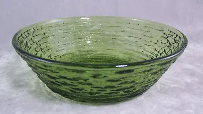 Buy Vintage Anchor Hocking Glassware Avocado Green Soreno 6  Cereal Bowl • 3.73£