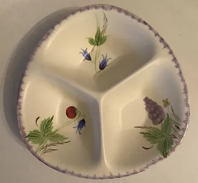 Buy Vintage E Radford Pottery England Dipping Dish Flowers Design Signed • 4£