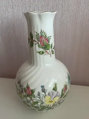 Buy Aynsley Porcelain Vase  In 'Wild Tudor' Design - Height 13 Cm Pansies • 3£