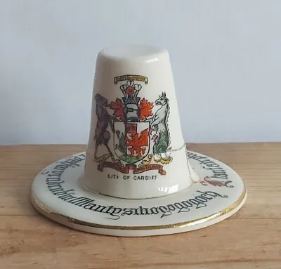 Buy Carlton Crested China W&R - Welsh Hat Llanfair / Willow Hat - City Of Cardiff • 5£