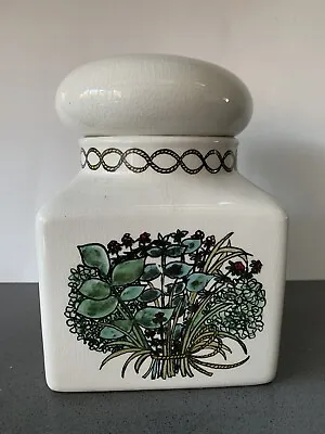 Buy Taunton Vale Pottery Canister Lidded Jar Bouquet Garni Pattern 60s 70s Retro • 12£