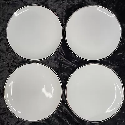 Buy BHS Platinum Fine Porcelain Silver White Side Salad Plate X4 FREE P&P • 14.99£