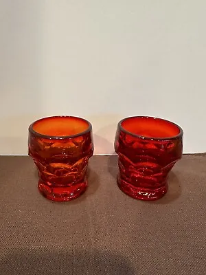 Buy Viking Ruby Red Honeycomb Cordial Glasses 2 Oz Set Of 2 • 11.58£