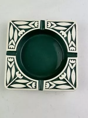 Buy Hornsea Square Ashtray, Turquoise Colour With Embossed Flower Design, 11.5cm,... • 25£