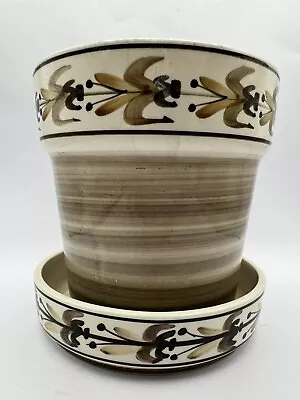 Buy Vintage EST 1980s Jersey Pottery Indoor Plant Pot Holder With Base Cracked • 6.99£