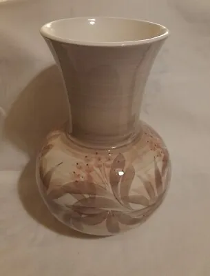 Buy Vintage Jersey Pottery Medium Vase Hand Painted. 21cm • 12£