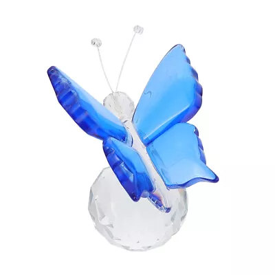 Buy  Crystal Animal Figurine Glass Clear Ornaments Butterfly Gift • 6.99£