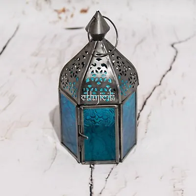 Buy Moroccan Vintage Iron Glass Lantern Tealight Candle Holder Home Garden Gift • 11.99£