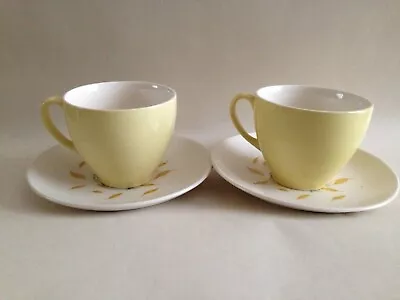 Buy 2 Vintage 1950s Johnson Brothers Autumn Leaves Cup & Saucers • 7.99£