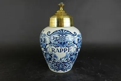 Buy  Dutch Delft Ware Makkum Tobaccojar Rappe, 19th Century Marked • 358.34£