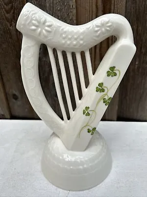 Buy Vintage Belleek Harp Donegal Parian China Hand-Painted Shamrock Made In Ireland • 39£