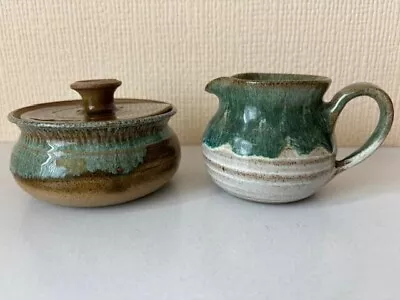 Buy Vintage Carron Studio Pottery Stoneware Scotland Jug & Pot – Unused • 6£