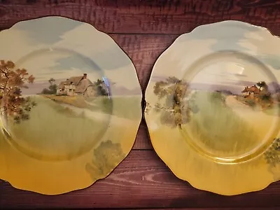 Buy Vintage Royal Doulton Country Scene Series Ware Plates X2  • 7£